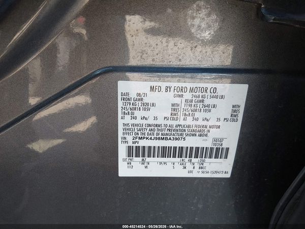 2021 FORD EDGE SEL