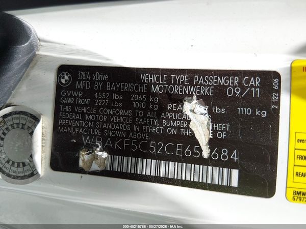 2012 BMW 328I XDRIVE