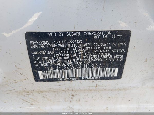 2023 SUBARU FORESTER WILDERNESS — I9