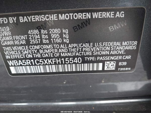 2019 BMW 330I