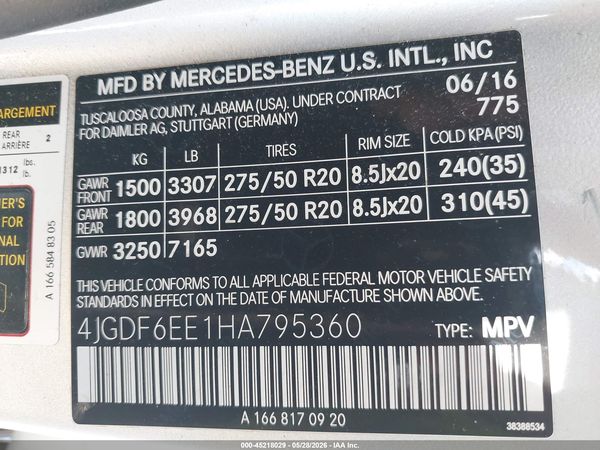 2017 MERCEDES-BENZ GLS 450 4MATIC