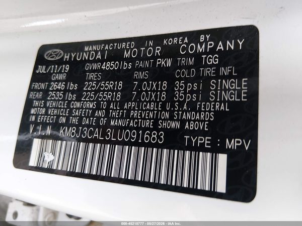 2020 HYUNDAI TUCSON SEL