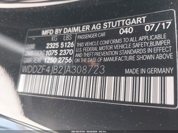 2018 MERCEDES-BENZ E 300 E300