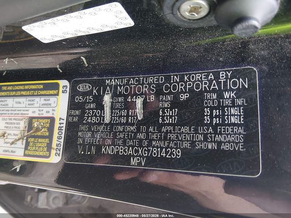 2016 KIA SPORTAGE LX