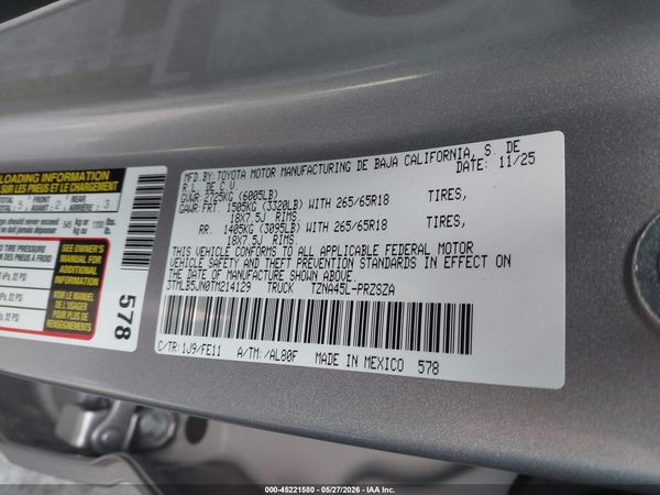 2026 TOYOTA TACOMA TRD SPORT