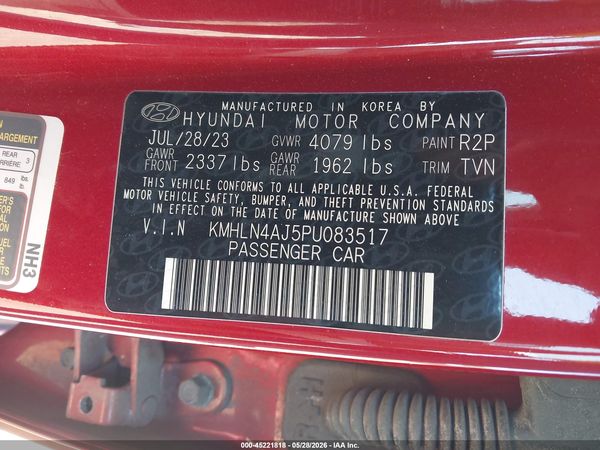 2023 HYUNDAI ELANTRA HYBRID LIMITED