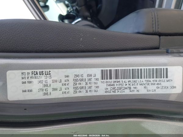 2015 DODGE DURANGO LIMITED