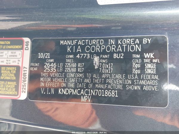 2022 KIA SPORTAGE LX