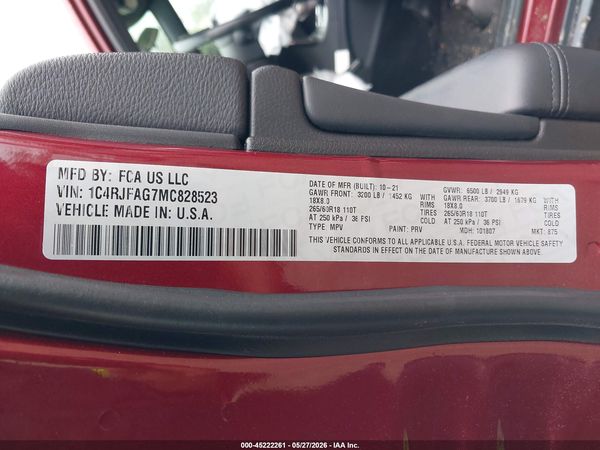 2021 JEEP GRAND CHEROKEE LAREDO X 4X4