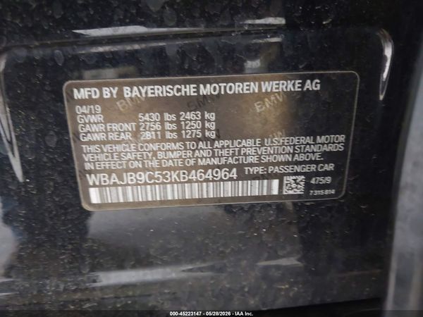 2019 BMW M550I XDRIVE
