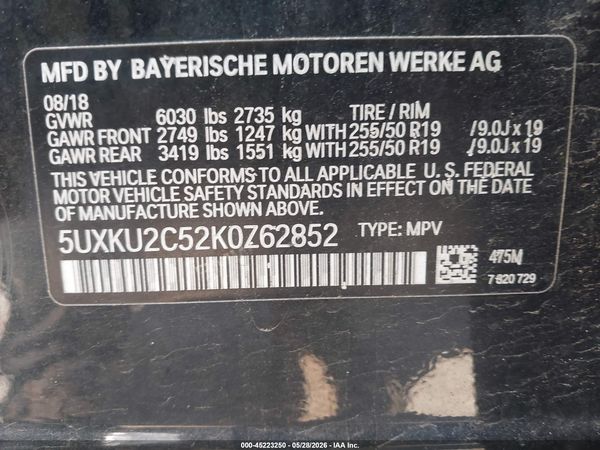 2019 BMW X6 XDRIVE35I