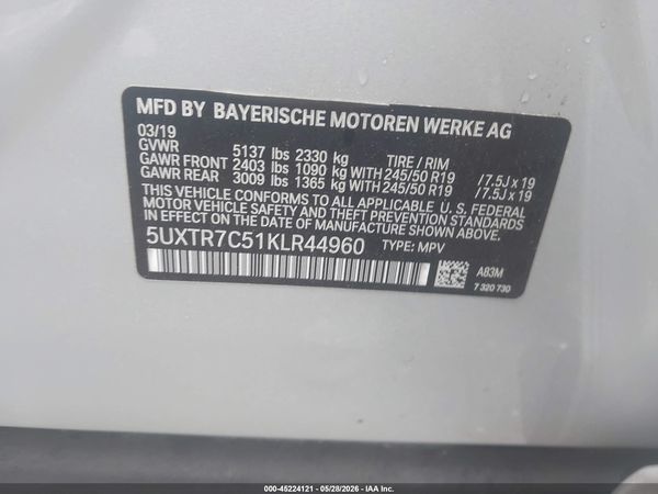 2019 BMW X3 SDRIVE30I