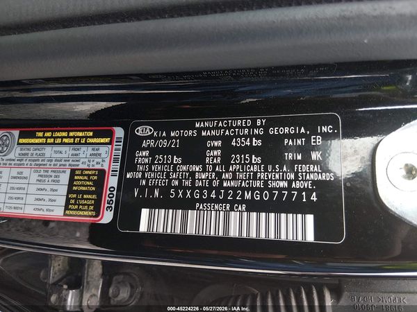 2021 KIA K5 EX