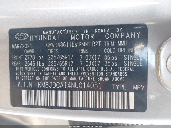 2022 HYUNDAI TUCSON HYBRID BLUE