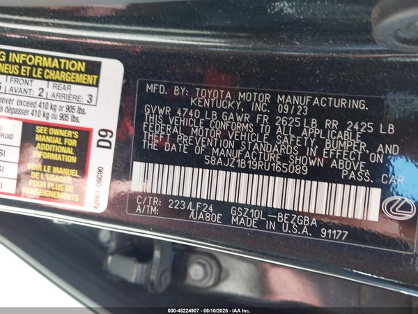 2024 LEXUS ES 350 F SPORT HANDLING