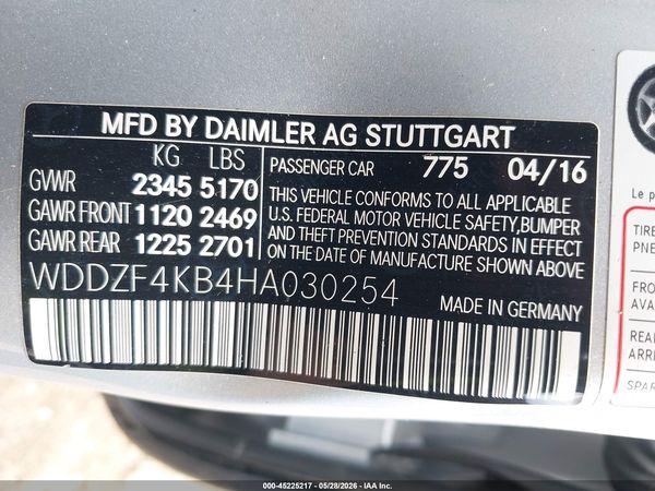 2017 MERCEDES-BENZ E 300 4MATIC