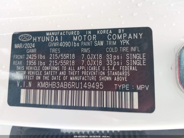2024 HYUNDAI KONA SEL