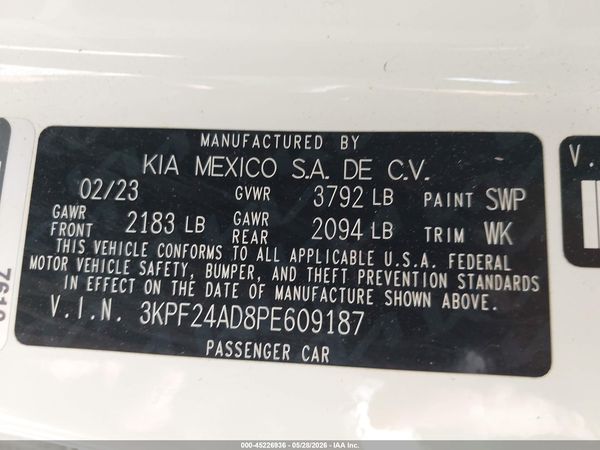 2023 KIA FORTE LXS