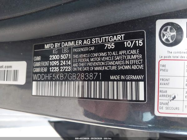 2016 MERCEDES-BENZ E 350 E350