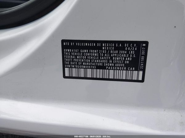 2024 VOLKSWAGEN JETTA 1.5T SE — I9