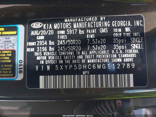 2021 KIA TELLURIDE SX
