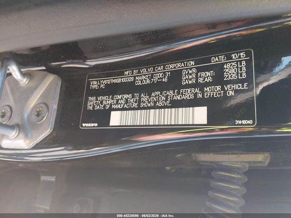 2016 VOLVO S60 INSCRIPTION T5 PLATINUM