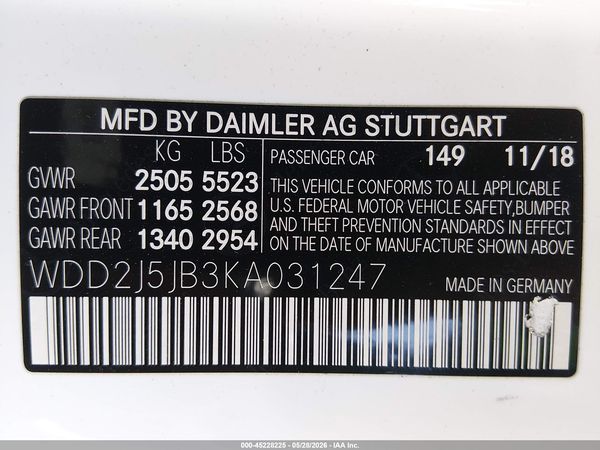 2019 MERCEDES-BENZ CLS 450 CLS450