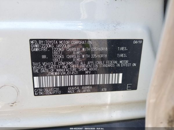 2019 TOYOTA RAV4 HYBRID XSE
