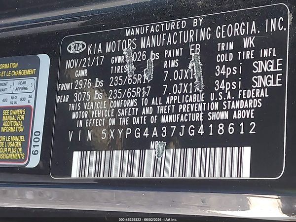 2018 KIA SORENTO 2.4L L
