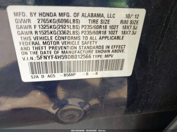 2013 HONDA PILOT EX-L