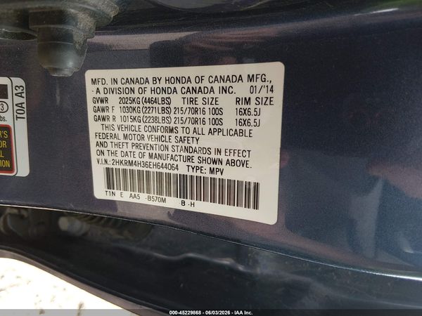 2014 HONDA CR-V LX
