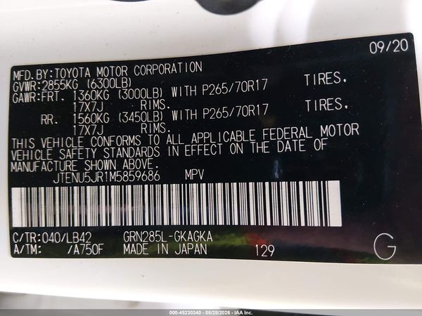 2021 TOYOTA 4RUNNER SR5 PREMIUM