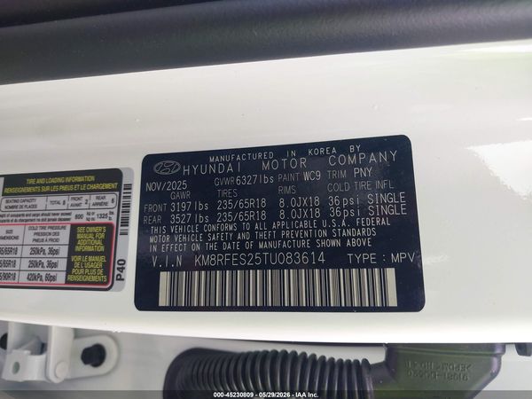 2026 HYUNDAI PALISADE SE