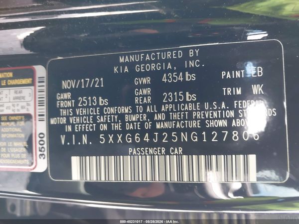 2022 KIA K5 GT-Line