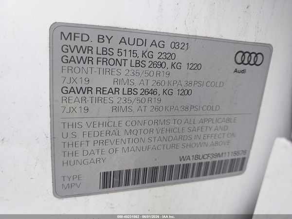 2021 AUDI Q3