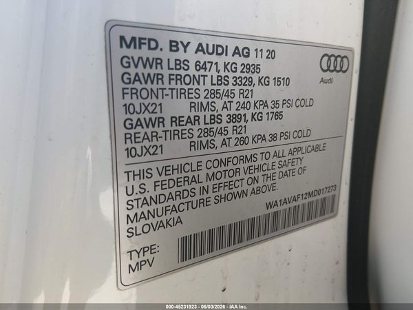 2021 AUDI Q8