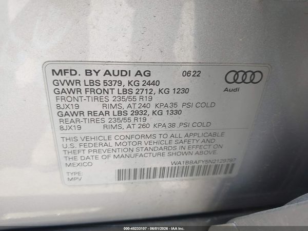 2022 AUDI Q5