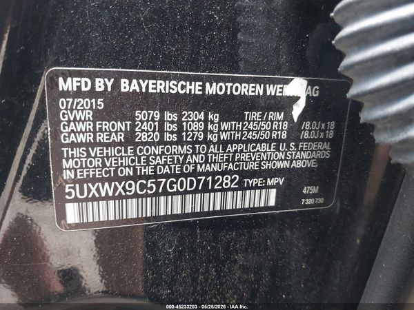 2016 BMW X3 XDRIVE28I