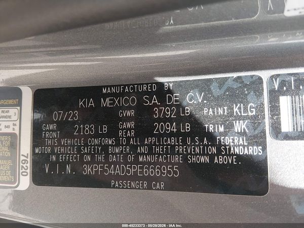 2023 KIA FORTE GT-LINE