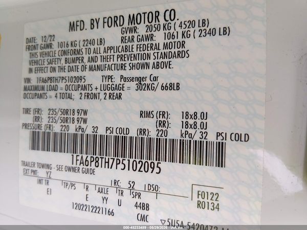 2023 FORD MUSTANG