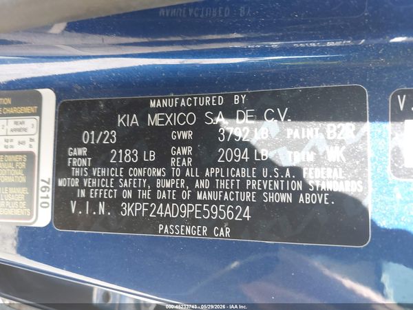 2023 KIA FORTE LXS
