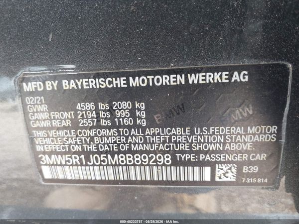 2021 BMW 330I
