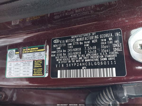 2020 KIA TELLURIDE LX