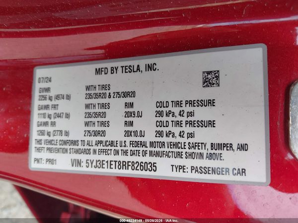 2024 TESLA MODEL 3