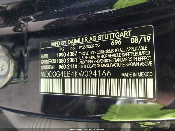 2019 MERCEDES-BENZ A 220 A220