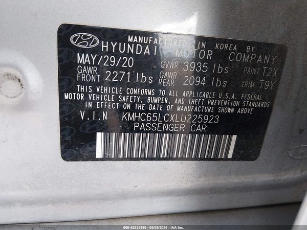 2020 HYUNDAI IONIQ HYBRID BLUE