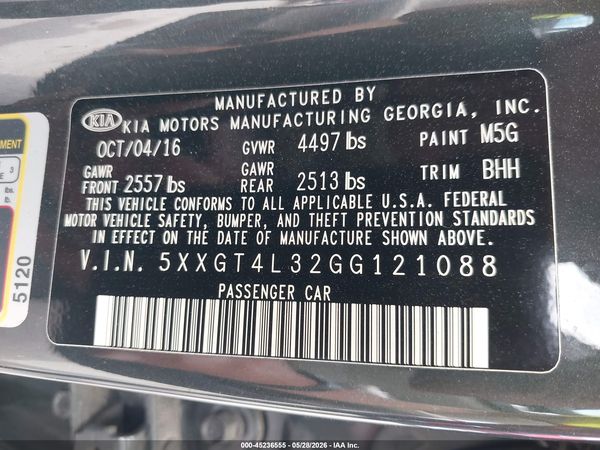 2016 KIA OPTIMA LX