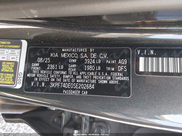 2025 KIA K4 LXS