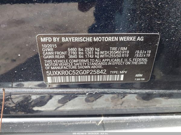 2016 BMW X5 XDRIVE35I