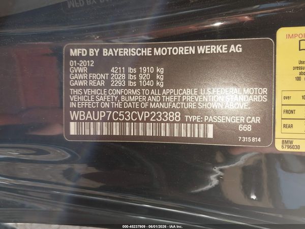 2012 BMW 128I